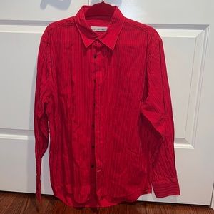 Red and black Modern Equilibrio men’s button down shirt - size L